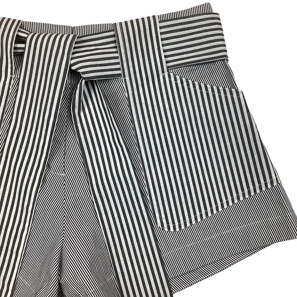 Derek Lam 10 Crosby Cotton Shorts Navy White - Picture 2 of 9